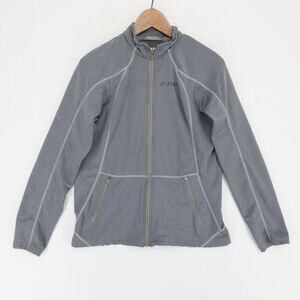 Klim Jacket Womens M Gray Heather Full Zip Mid Layer Fleece Stretch